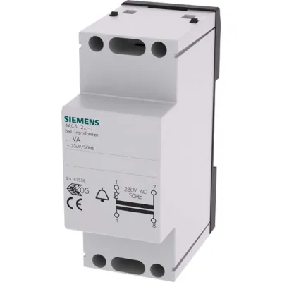 Siemens Klingeltransformator 4AC3208-1 | 230V auf 8V/12V AC | 1A/0,6A | 8VA | Kurzschlusssicher | Reiheneinbau 2TE