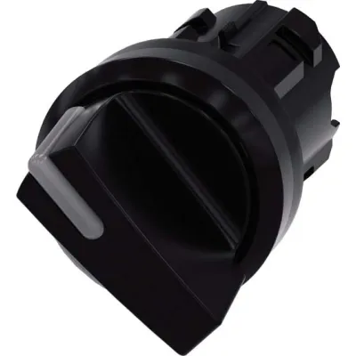 Siemens Knebelschalter 3SU1002-2BF10-0AA0 | beleuchtbar | 22mm rund | 2 Schaltstellungen O-I | Kunststoff | schwarz