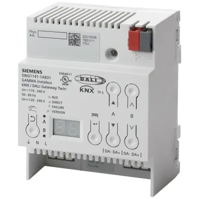 Siemens KNX/DALI Gateway Twin N 141/31 5WG1141-1AB31 | Schnittstelle REG 230V | 2x64 DALI EVG | IP20