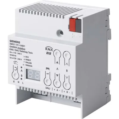 Siemens KNX/DALI Gateway Twin N 141/31 5WG1141-1AB31 | Schnittstelle REG 230V | 2x64 DALI EVG | IP20