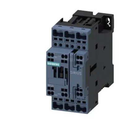 Siemens Koppelschütz 3RT2026-2KB40 | Leistungsschütz 11kW 3-polig AC-3 25A | DC 24V Federzug | 1S+1Ö | S0 | für SPS