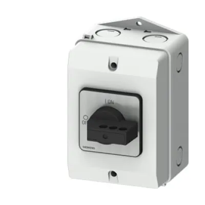 Siemens Lasttrennschalter 3LD2084-2GP21 | Hauptschalter 16A 3-polig | IP65 Gehäuse | Wartungsschalter | schwarz