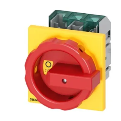 Siemens SENTRON Lasttrennschalter 3LD5020-0TK13 | Hauptschalter 3-polig 32A | Not-Aus-Schalter | IP65 | rot