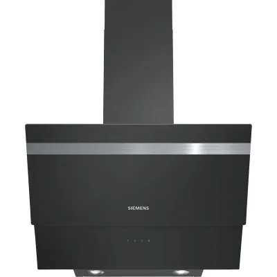 Siemens Dunstabzugshaube LC65KA670 | Wandesse schräg 60 cm | 593 m³/h | Touch Control | LED | Metallfilter | schwarz