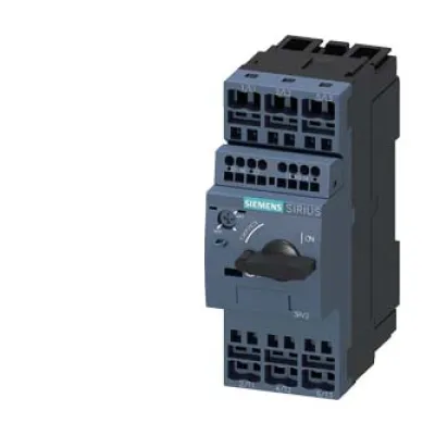 Siemens Motorschutzschalter 3RV2021-4AA25 | 3-polig | 11-16A | 16A Iu | 690V | Federzuganschluss | S0 | IP20 | Drehknopf