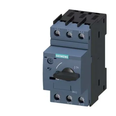 Siemens Leistungsschalter 3RV2411-1HA10 | 3-polig | 5,5–8A | S00 | 100kA | Schraubanschluss | Hutschiene | IP20