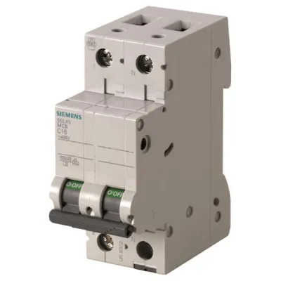 SIEMENS Leitungsschutzschalter 5SL4502-7 | 1+N-polig | C-Charakteristik | 2A | 230V AC | 10kA | 2TE | IP20