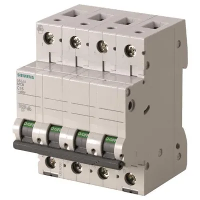 SIEMENS Leitungsschutzschalter 5SL4463-6 | B 63A | 4-polig | 400V | 10kA | 4TE | AC | IP20 | für Verteilerbau