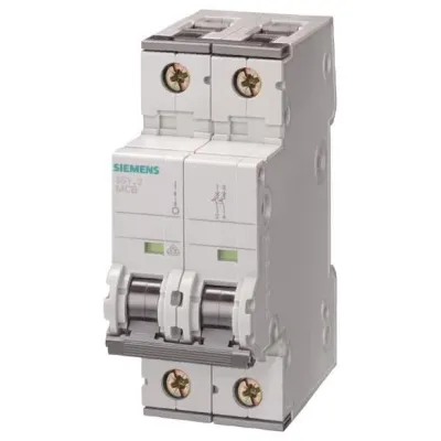 SIEMENS Leitungsschutzschalter 5SY5225-7 | C 25A | 2-polig | 400V AC/DC | 10kA | 2TE | Allstrom | Industriequalität