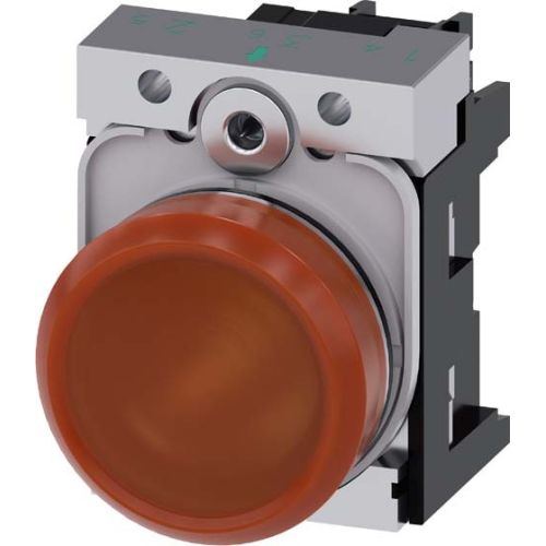 Bild: Siemens Leuchtmelder 22mm rund amber Linse glatt