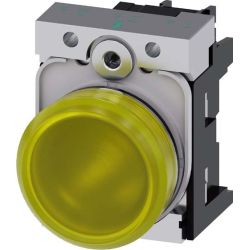 Siemens Leuchtmelder 22mm rund gelb Linse glatt
