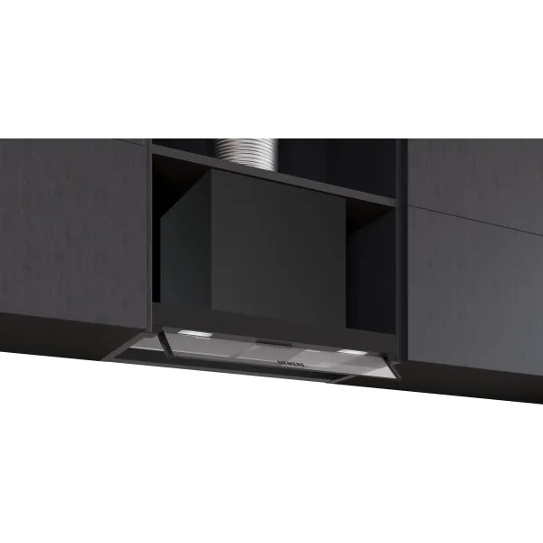 Siemens Dunstabzugshaube LJ65BCC60 | 60 cm | 582 m³/h | 3 Stufen | Abluft/Umluft | LED | Klarglas | mattschwarz