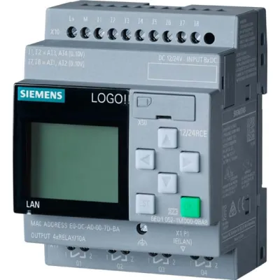 Siemens LOGO! 12/24RCE 6ED1052-1MD08-0BA2 | SPS Steuerung | 8DI | 4DO | Relais | Ethernet | Web-Server | Cloud | modular