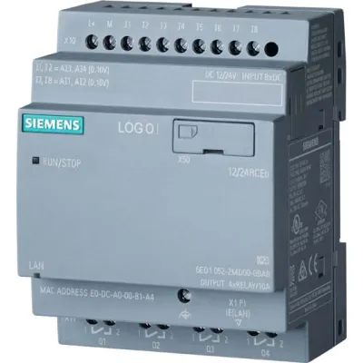 Siemens LOGO! 12/24RCEO 6ED1052-2MD08-0BA2 | Logikmodul | 8DI | 4 Relais | Ethernet | microSD | 10,8-28,8V DC
