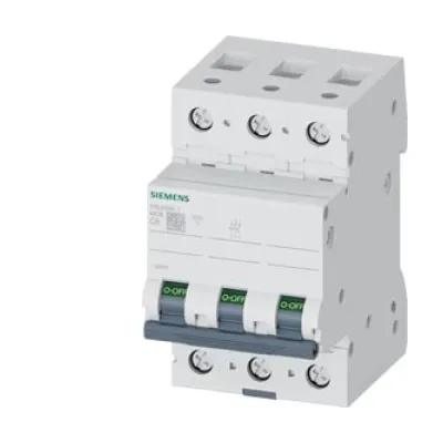 Siemens Leitungsschutzschalter 5SL6306-7 | 3-polig C 6A | 400V | 6kA | 3TE | AC/DC | grau