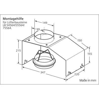 Siemens Montagehilfe LZ74020 | Montage-Set für Dunstabzugshauben | passend für LB 54564, LB 55564, LB 75564 | Zubehör