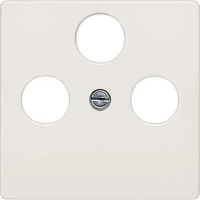 Siemens Abdeckplatte TV/RF/SAT 3-Loch 5TG2548-2 | DELTA i-system | Unterputz | Titanweiß glänzend | 55x55mm | IP20