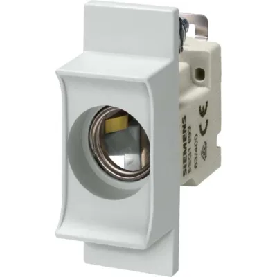 Siemens NEOZED Sicherungssockel 5SG1553 | D01 | 16A | 1-polig | Porzellan | mit Abdeckung | für DIN-Schiene | 400V