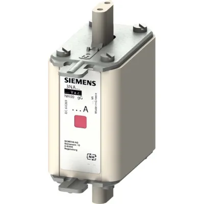 Siemens NH-Sicherungseinsatz 3NA7830-7 | NH00 | 100A | gG | 500V AC / 250V DC | Kombikennmelder | spannungsführend