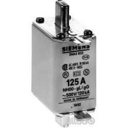 Siemens mens NH-Sicherungseinsatz G00 125A 500AC/250DC 3NA3832