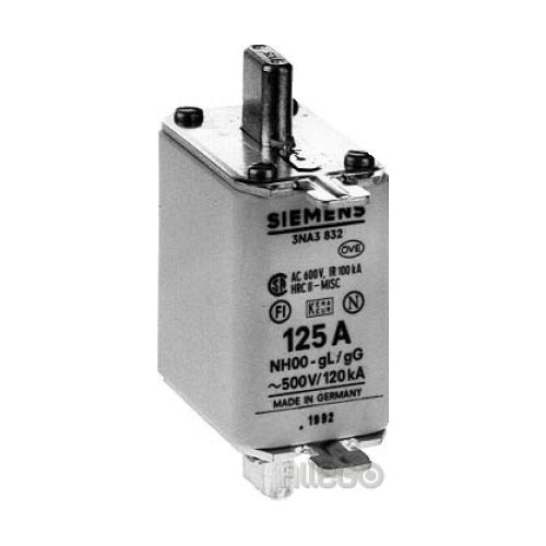Bild: Siemens mens NH-Sicherungseinsatz G00 125A 500AC/250DC 3NA3832