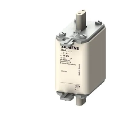 Siemens NH-Sicherungseinsatz 3NA3820-7 | NH00 | 50A | 500V AC | 250V DC | gL/gG | Stirnkennmelder | Kunststoff