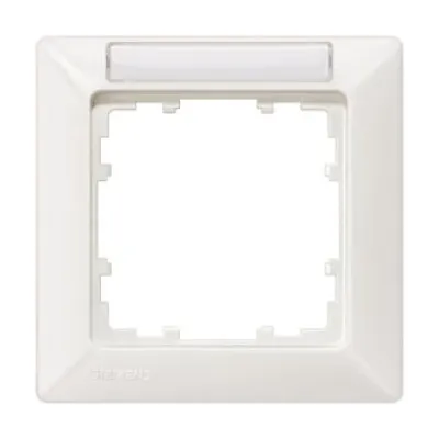 Siemens Rahmen 1-fach 5TG2551-1 | DELTA line | Schalterrahmen mit Beschriftungsfeld | 80x80mm | titanweiß