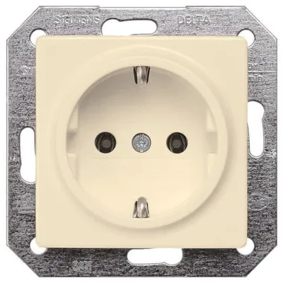 Siemens SCHUKO Steckdose 5UB1551 | Unterputz | DELTA i-system | 16A 250V | schraubenlose Klemmen | 55x55mm | elektroweiß