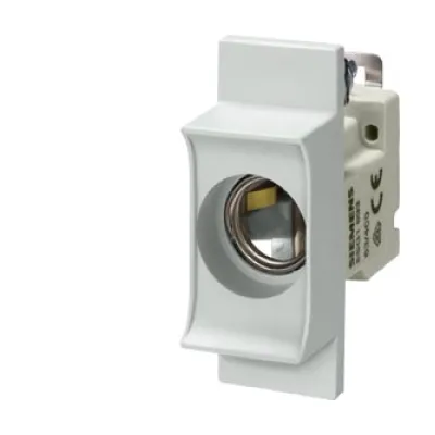 Siemens NEOZED-Sicherungssockel 5SG1653 | D02 | 1-polig | 63A | 400V | DIN-Schiene | Porzellan | mit Abdeckung