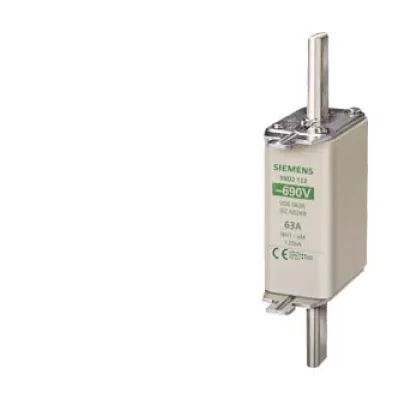 Siemens NH-Sicherungseinsatz 3ND2136 | NH1 160A aM | 690V AC | Stirnkennmelder | spannungsführende Grifflaschen