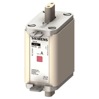 Siemens NH-Sicherungseinsatz 3NA6830-7 | NH00 | 100A | gG | 500V AC / 250V DC | Kombikennmelder | isolierte Grifflaschen