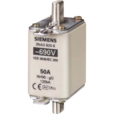 Siemens NH-Sicherungseinsatz 3NA3822-6 | NH00 | 63A | 690V AC | 250V DC | gL/gG | mit Stirnkennmelder