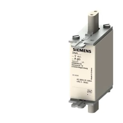 Siemens NH-Sicherungseinsatz 3NA3814-6 | NH000 | 35A | gG | 690V AC | 250V DC | Stirnkennmelder | Grifflaschen