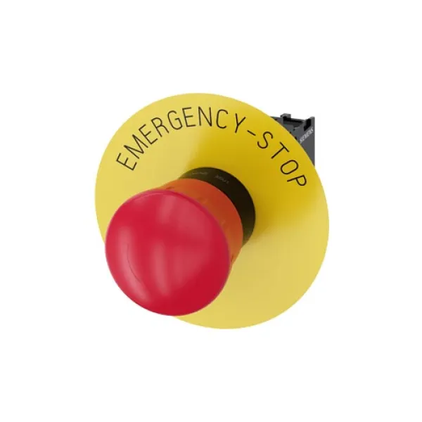SIEMENS Not-Halt-Pilzdrucktaster 3SU1100-1HB20-1CG0 | EMERGENCY STOP | 22mm | 1 Öffner | IP67/IP69K | rot