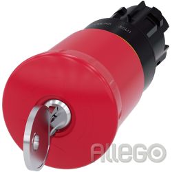Siemens Not-Halt-Pilzdrucktaster 22mm, ru 3SU1000-1HR20-0AA0