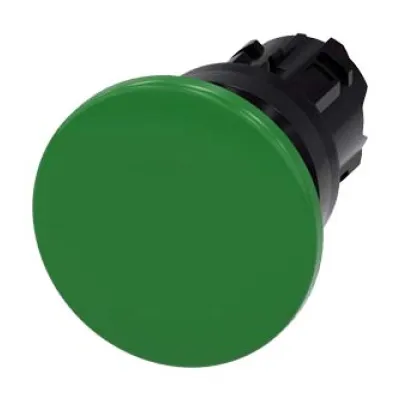 Siemens Pilzdrucktaster 3SU1000-1BD40-0AA0 | 22 mm | rund | tastend | Kunststoff | IP67 IP69K | grün | 40 mm