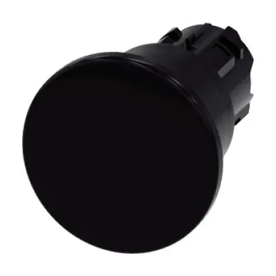 Siemens Pilzdrucktaster 3SU1000-1BA10-0AA0 | 22 mm rund | Zug-Entriegelung | Kunststoff | IP67/IP69K | schwarz | 40 mm