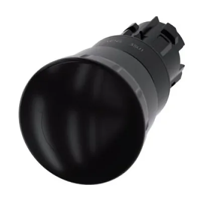 Siemens Pilzdrucktaster 3SU1000-1HB10-0AA0 | 22mm rund | Kunststoff | schwarz | hohe Schutzart | Industriequalität