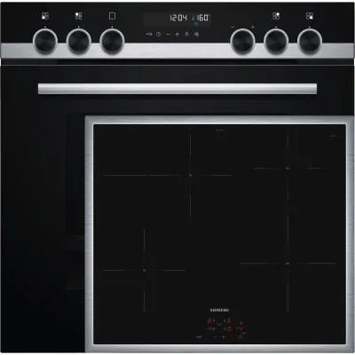 Siemens Einbau-Herd-Set PQ521IB01 | Induktion | Pyrolyse | 71l | 5 Ebenen | activeClean | Edelstahl