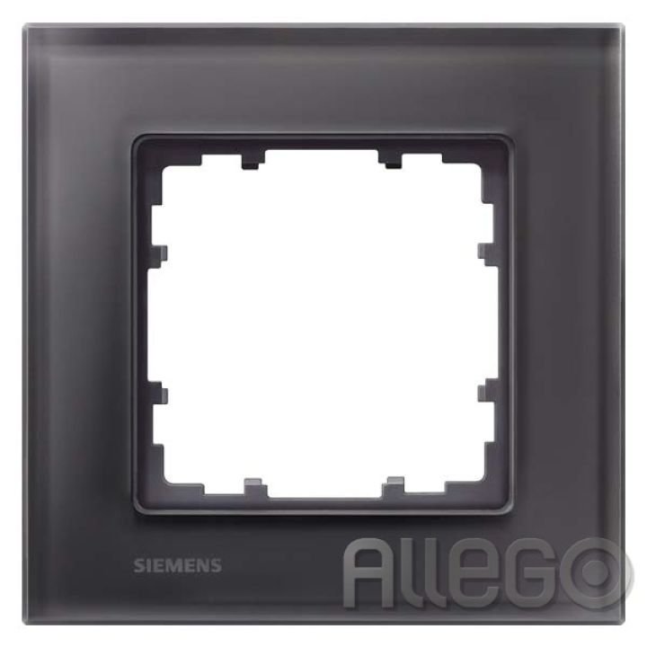 Siemens Rahmen 1-fach Delta Miro Glas sw 5TG1201-2