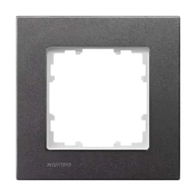 Siemens Rahmen 1-fach 5TG1111-2 | DELTA miro | Kunststoff | 90x90mm | Unterputz | glänzend | IP20 | carbonmetallic