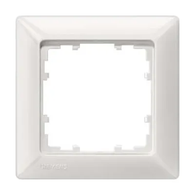 Siemens Rahmen 1-fach 5TG2551-0 | Abdeckrahmen DELTA line | 80x80 mm | Thermoplast | flach | IP20 | titanweiß