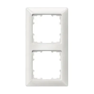 Siemens Rahmen 2-fach 5TG2552-0 DELTA line | Schalter-Steckdosen-Rahmen | 151x80mm | Kunststoff glänzend | titanweiß