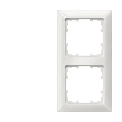 Siemens Rahmen 2-fach 5TG2552-0 DELTA line | Schalter-Steckdosen-Rahmen | 151x80mm | Kunststoff glänzend | titanweiß