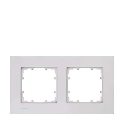 Siemens Rahmen 2-fach DELTA miro 5TG1112-1 | Schalterrahmen | Unterputz | Aluminium-Metallic | Kunststoff | 161x90mm