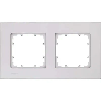 Siemens Rahmen 2-fach DELTA miro 5TG1112-1 | Schalterrahmen | Unterputz | Aluminium-Metallic | Kunststoff | 161x90mm
