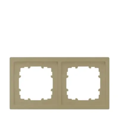 Siemens Rahmen 2-fach DELTA style 5TG1322-0MG | Unterputz | Kunststoff Thermoplast | lackiert matt | 153x82mm | Gold