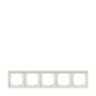 Siemens Rahmen 5-fach 5TG1325 DELTA style | Schalterrahmen | Kunststoff glänzend | titanweiß | 366x82 mm | IP20
