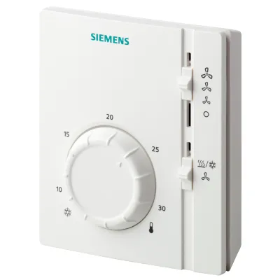 Siemens Raumthermostat RAB11.1 S55770-T226 | 230 V AC | Aufputz | 8–30 °C | Bimetall | IP30 | RAL 9003 weiß