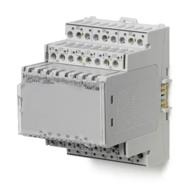 SIEMENS Relaismodul TXM1.6R | 6 Ausgänge | 6 Datenpunkte | Relaisumschalter | AC 12–250V DC 12–30V | 4A | 77,5x64x98mm